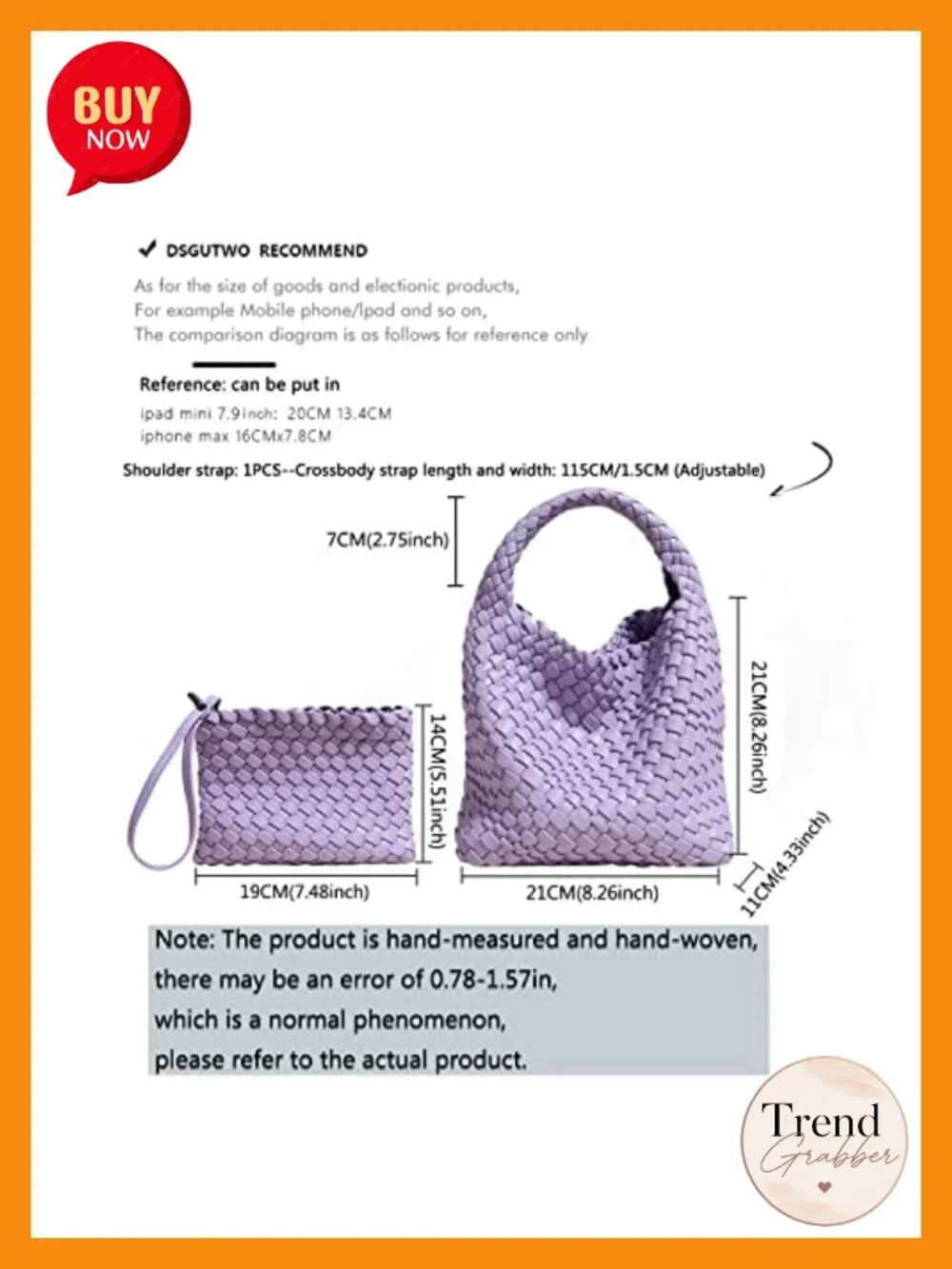 Small Woven Hobo Tote Handbag Vegan Leather Crossbody Shoulder Clutch Purse